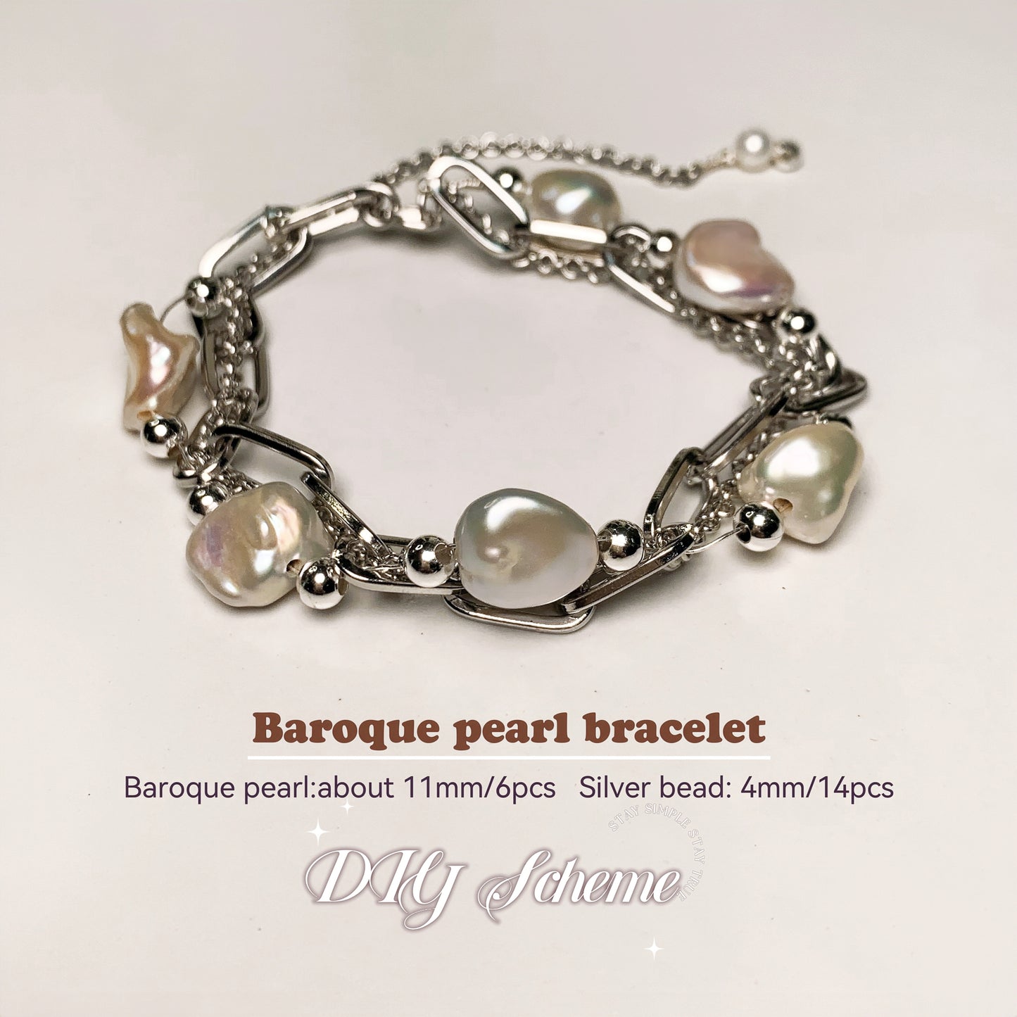 Irregular Baroque pearl(11-12mm)