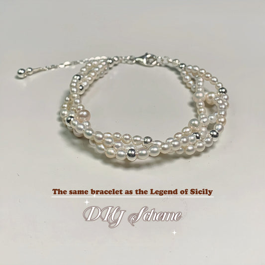 4.Freshwater pearl bracelet with the same style as the Beautiful Legend of Sicily