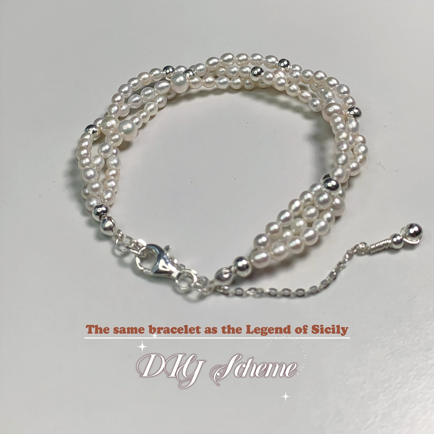 4.Freshwater pearl bracelet with the same style as the Beautiful Legend of Sicily