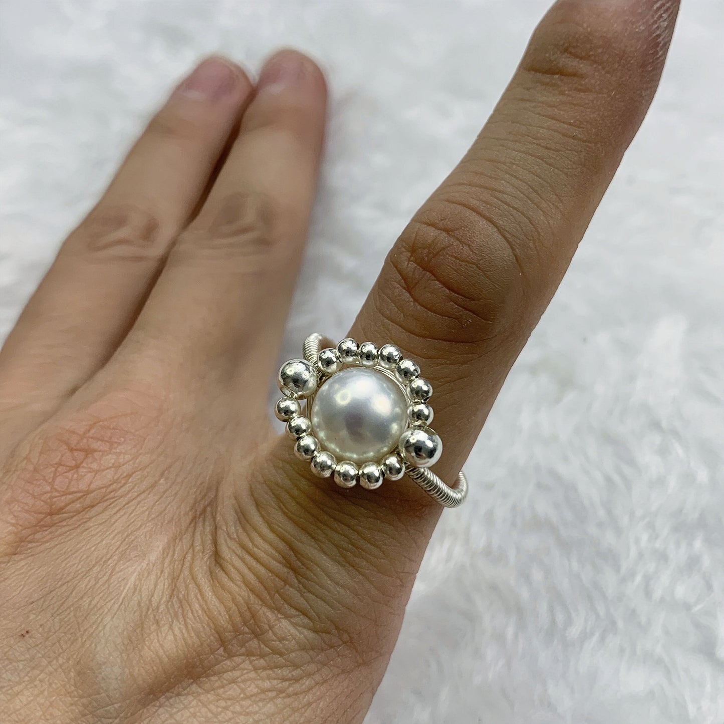 22.Original hand-made Pearl Eyes Fresh Water Pearl  ring