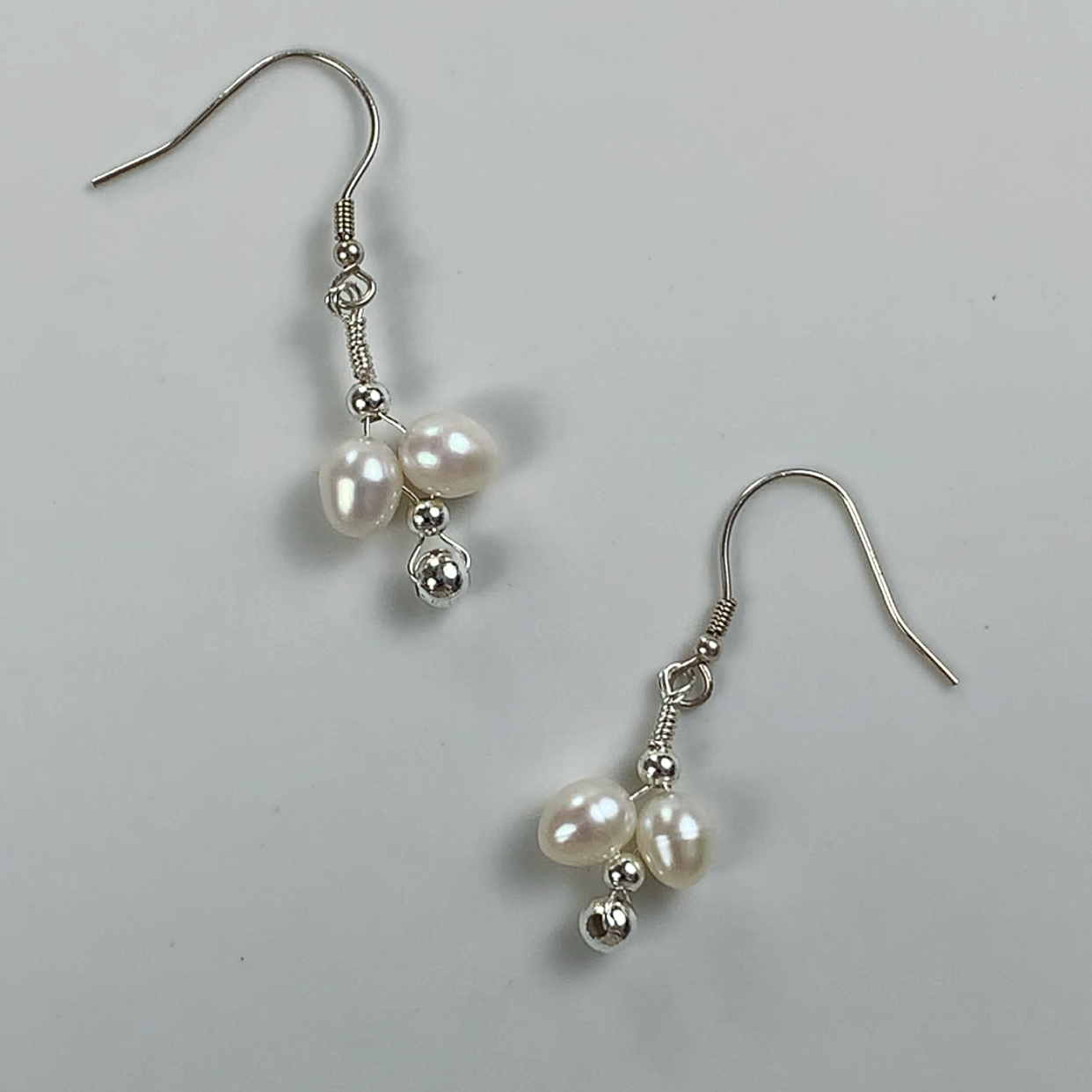 44.Wheat ear pearl earrings