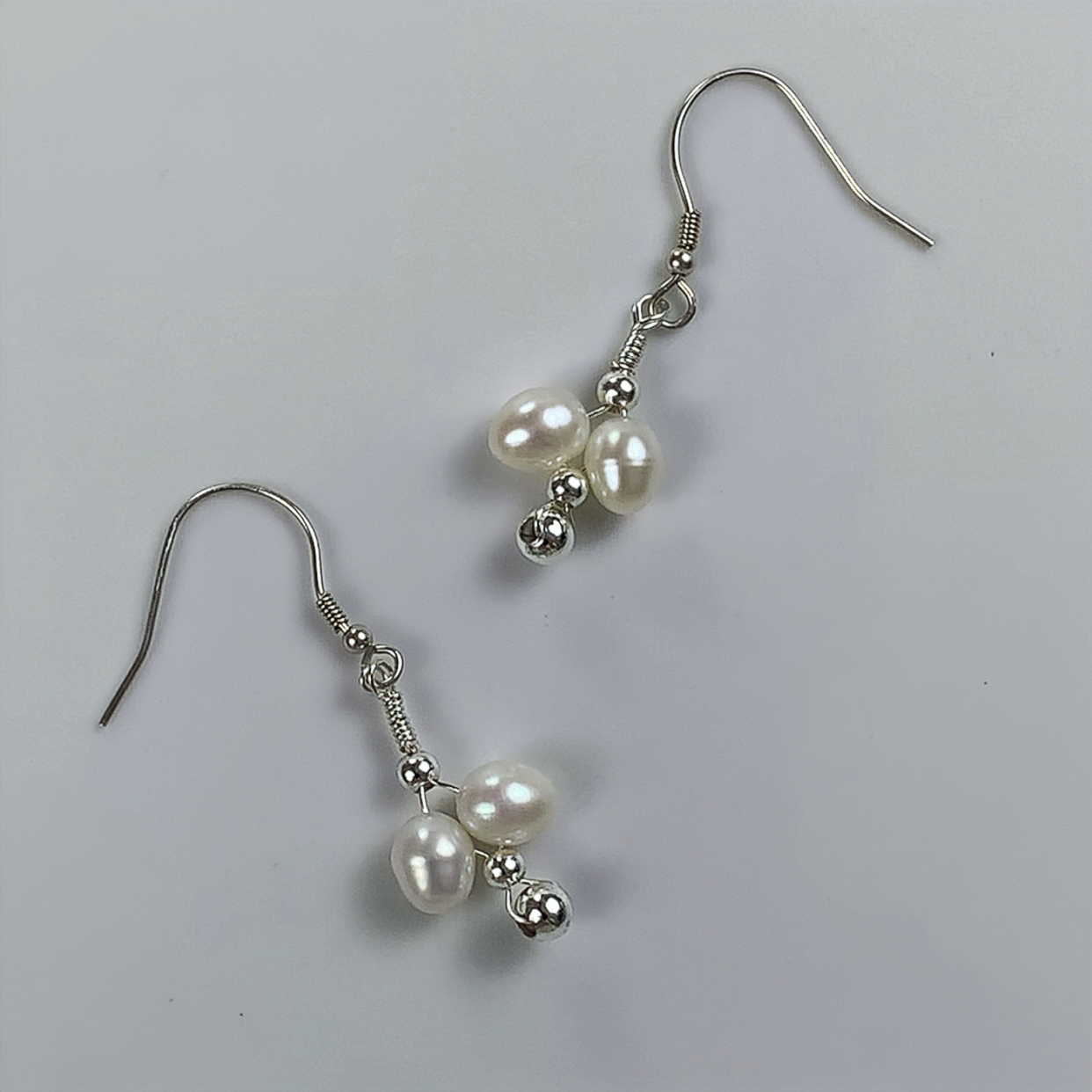 44.Wheat ear pearl earrings