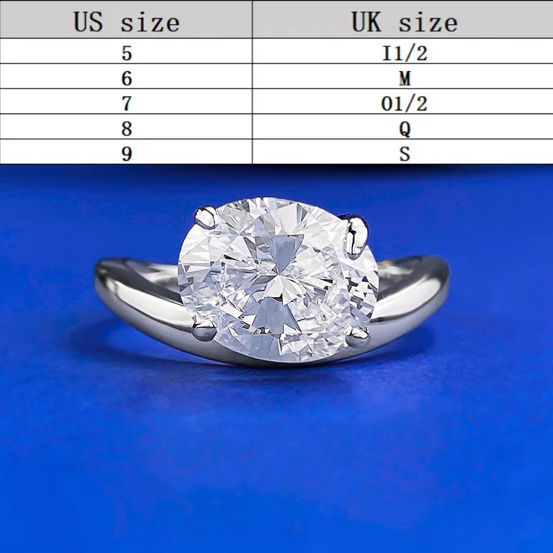 S925 sterling silver oval cut oval high carbon ring 8*10mm 6A cubic zirconia ring fashion jewelry accessory woman girl promise ring-385(35%)