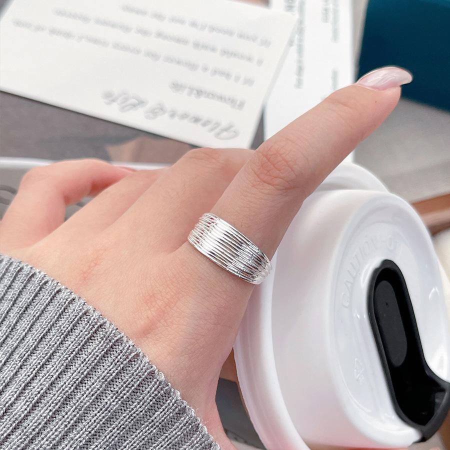 S925 Sterling Silver Multi-layer Ring Women's Open Ring-529(45%)