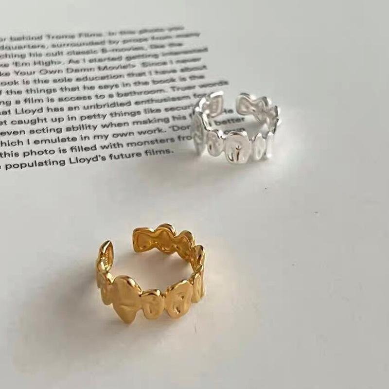 S925 Sterling Silver Irregular Ring Women casual Open Finger Ring -546(45%)