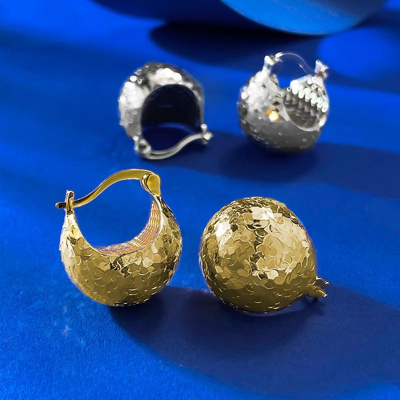 S925 Sterling Silver Ice Crushing Ball Lamp Earrings Daily Life Earrings Springtok(35%)-620