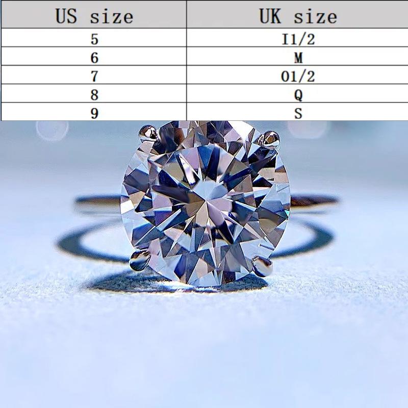 S925 Sterling Silver Oval Cut Round Ring 10mm 6A Cubic Zirconia Ring-261(35%)