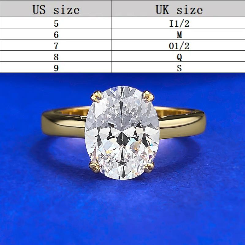 S925 sterling silver oval cut ring 8*10mm 6A cubic zirconia ring fashion jewelry accessory woman girl promise ring-383(35%)