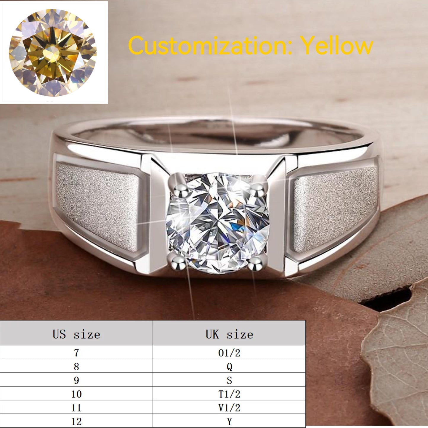 S925 Sterling Silver Frosted Man's Ring Crown Synthetic Moissanite fashion jewelry accessory woman girl promise ring-212(35%)