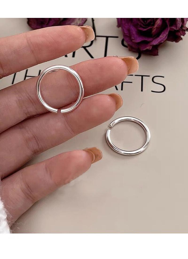 S925 Sterling Silver Simple Minimalist Open Ring for Women - 527(45%)
