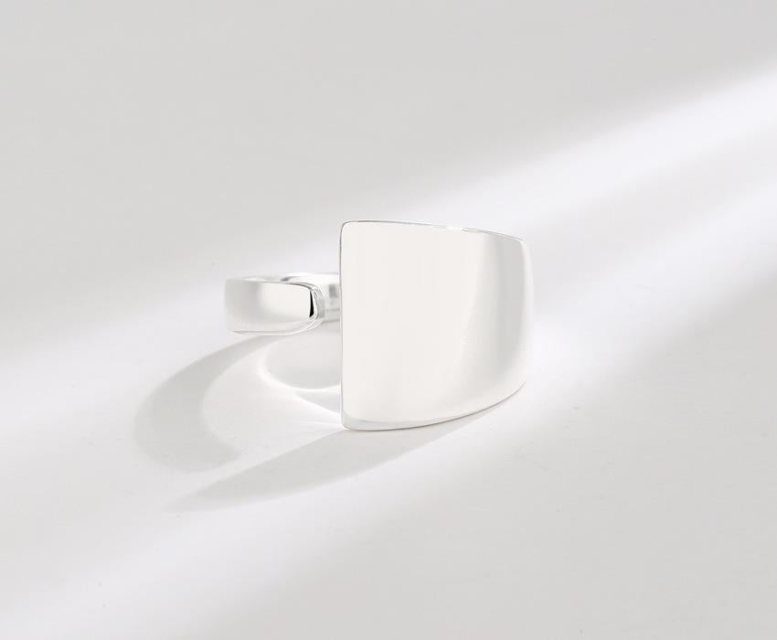 S925 Sterling Silver Irregular Geometric Ring Women's Open Ring-554(45%)