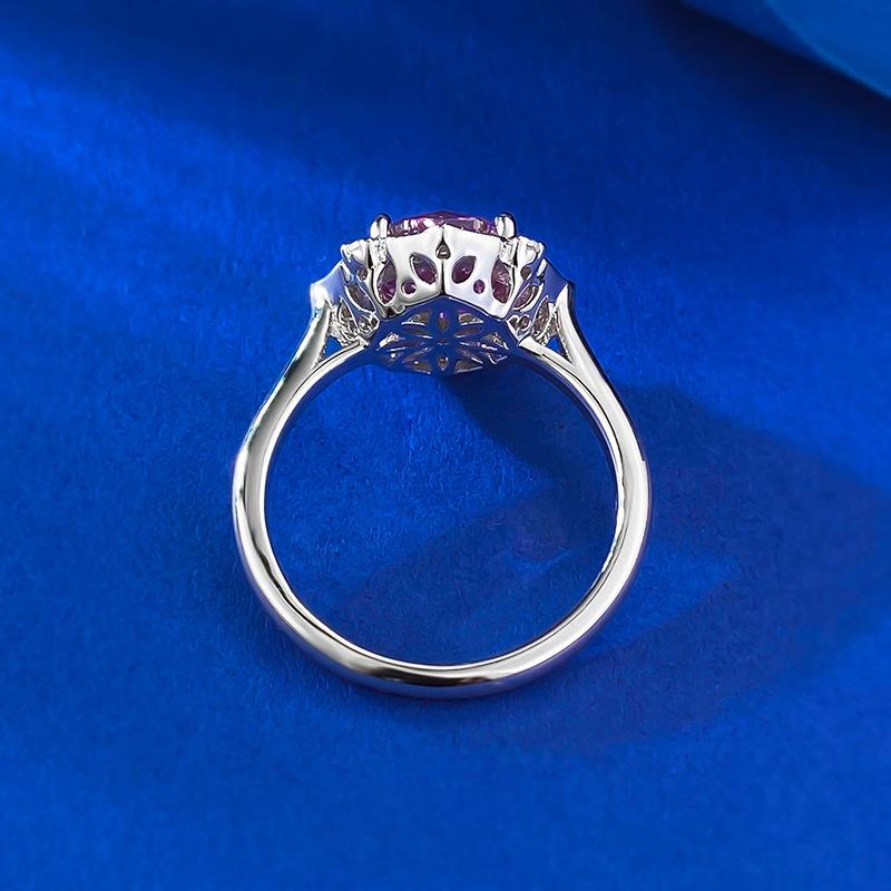 S925 sterling silver rose cut high carbon ring 8*8mm 6A cubic zirconia ring fashion jewelry accessory woman girl promise ring-386(35%)