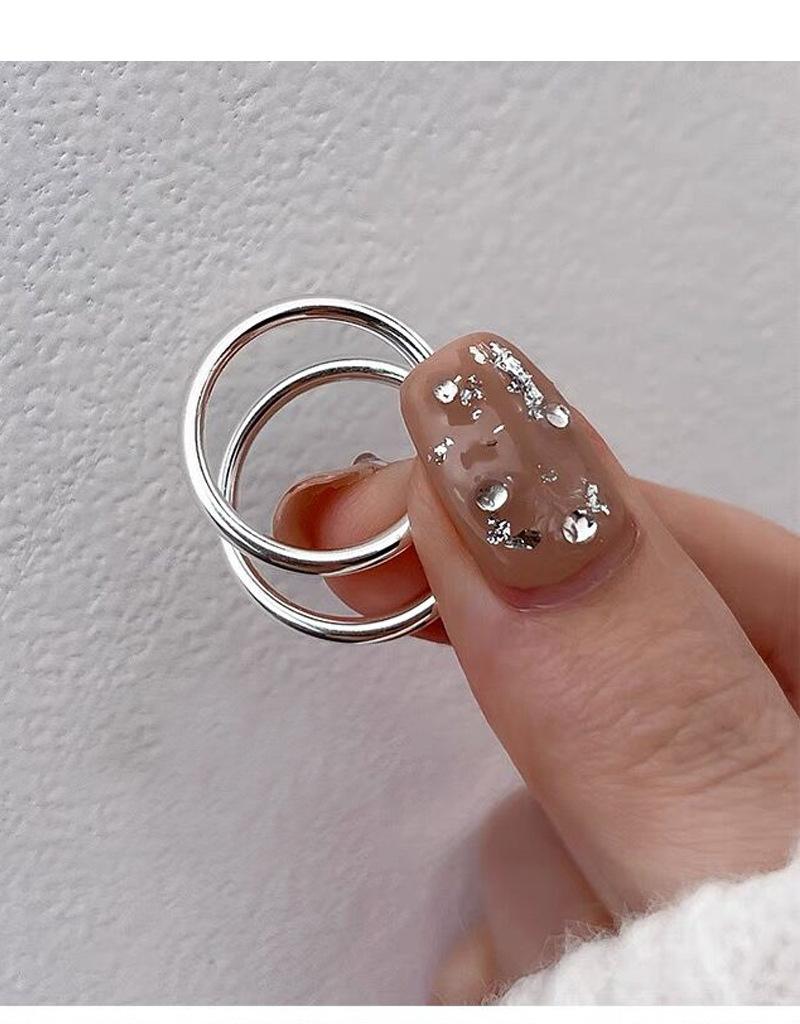 S925 Sterling Silver Simple Minimalist Open Ring for Women - 527(45%)