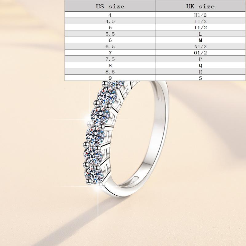 S925 Sterling Silver Synthetic Moissanite Seven Star Ring Crown Ring fashion jewelry accessory woman girl promise ring-206(35%)