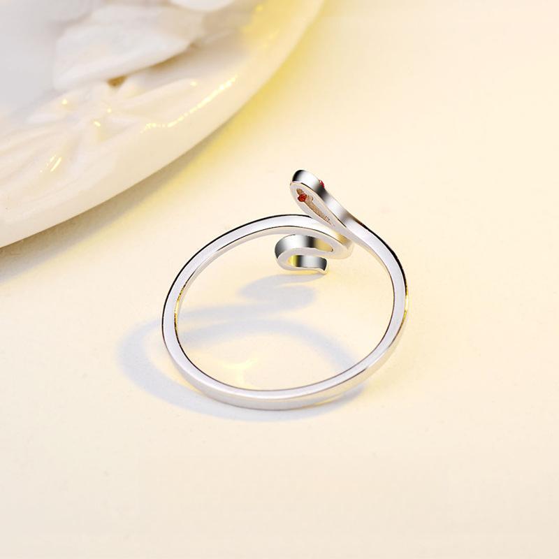 S925 Sterling Silver Ring Snake Shape Open Couple Ring-499(45%)