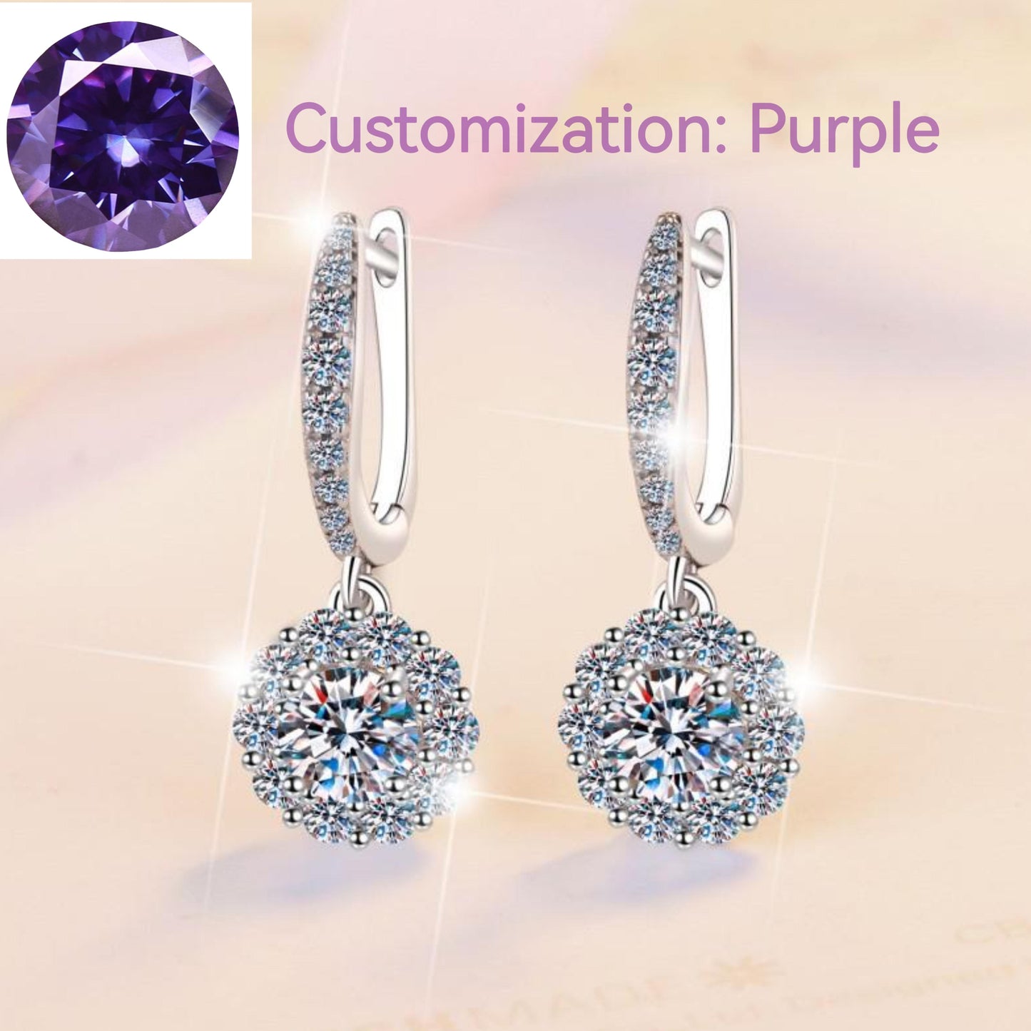 S925 Sterling Silver Flower Dangling Earrings Round Earrings Daily Life Earrings-607(35%)