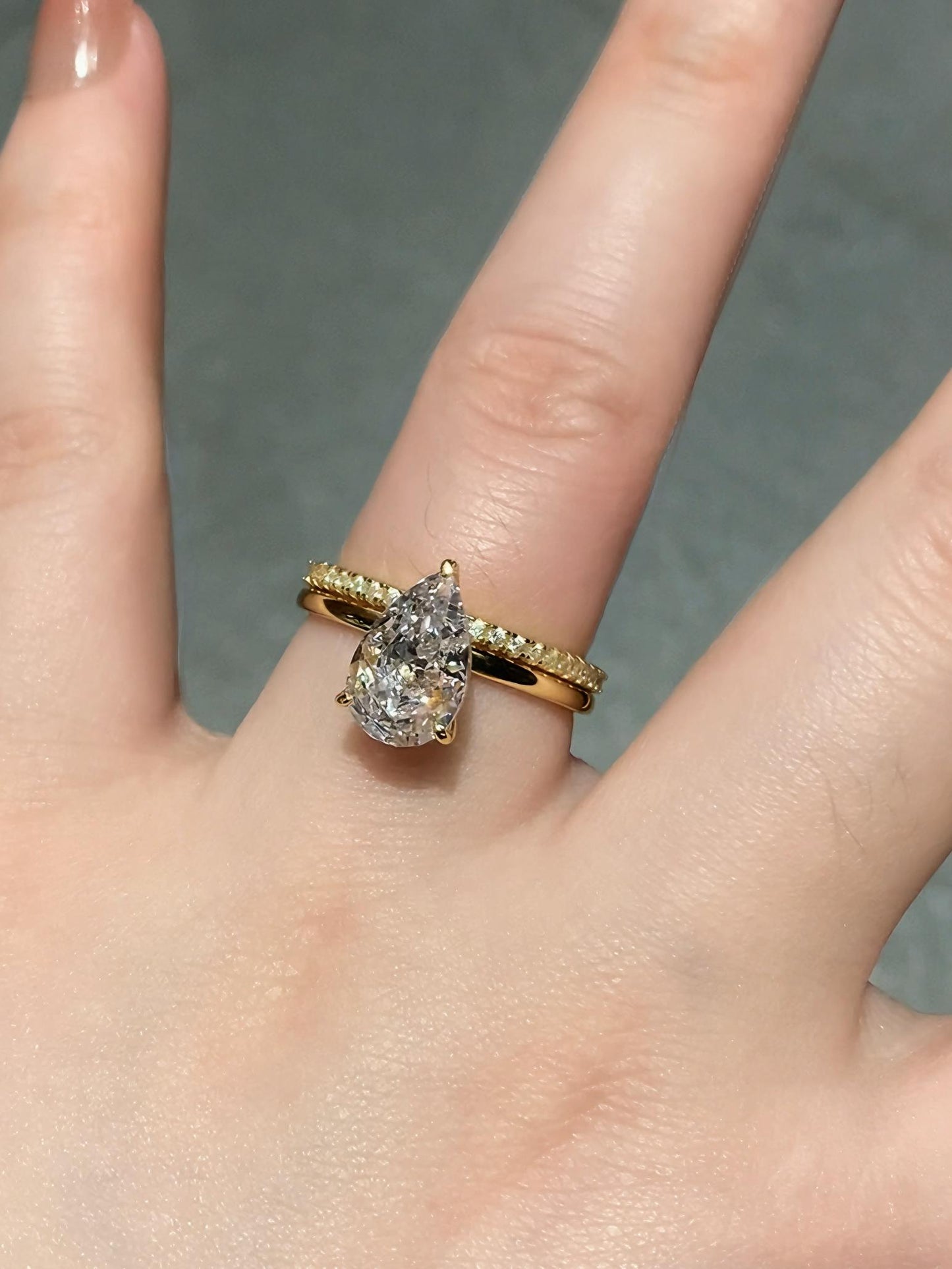 S925 Sterling Silver Pear Ice Flower Cut Water Drop Ring 7*11 8A Cubic Zirconia Ring fashion jewelry accessory woman girl promise ring-217(35%)