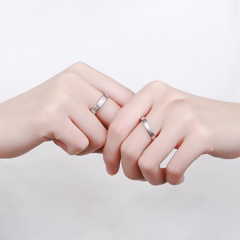 S925 Sterling Silver Couple Rings Pair Ring - 558 weddingring(45%)