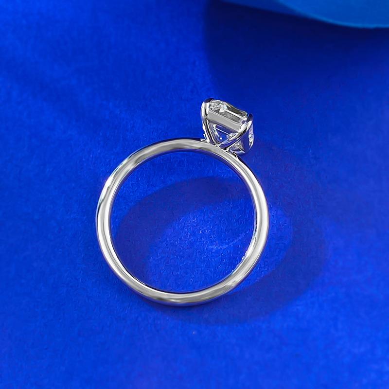 S925 Sterling Silver Grandma Cut Square Sugar Ring 6*8mm 6A Cubic Zirconia Ring fashion jewelry accessory woman girl promise ring Springtok-224(35%)