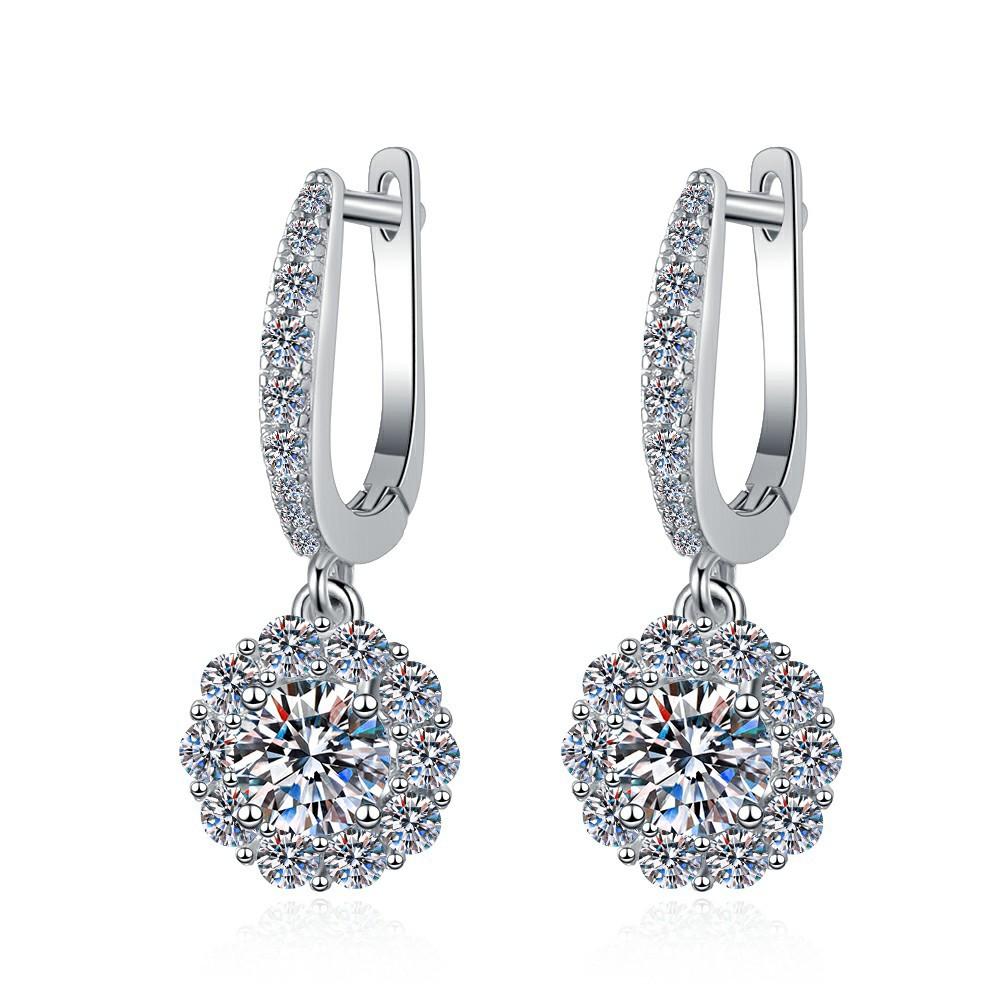 NO11-1. S925 Sterling Silver Earrings Round Earrings