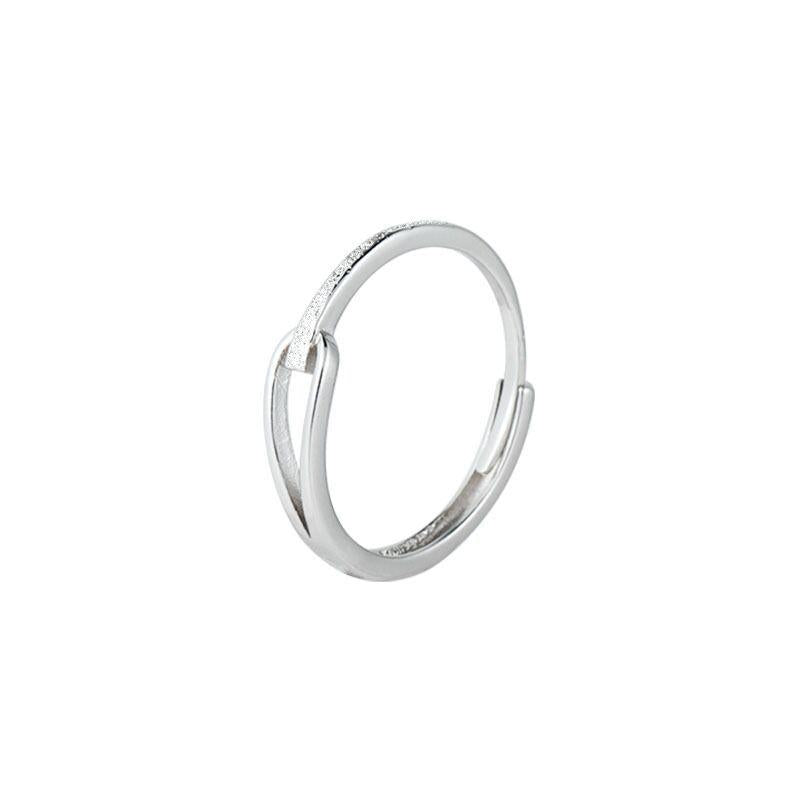 S925 Sterling Silver Rupert's Tears Ring for Women Matte Plain Band Ring -540(45%)