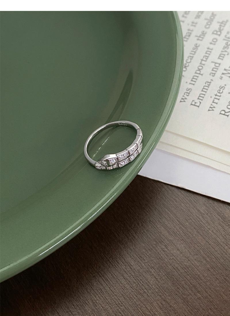 S925 Sterling Silver Snake-Shaped Ring Open Ring For Women -506(45%)