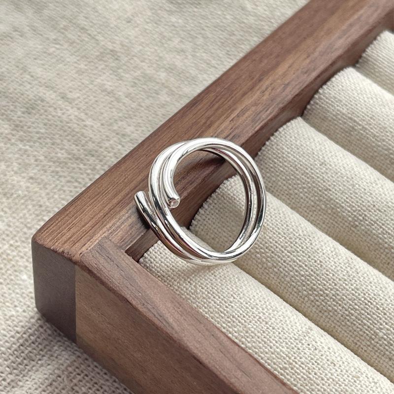 S92 Sterling Silver Multi-layer Line Ring for Women - 535(45%)