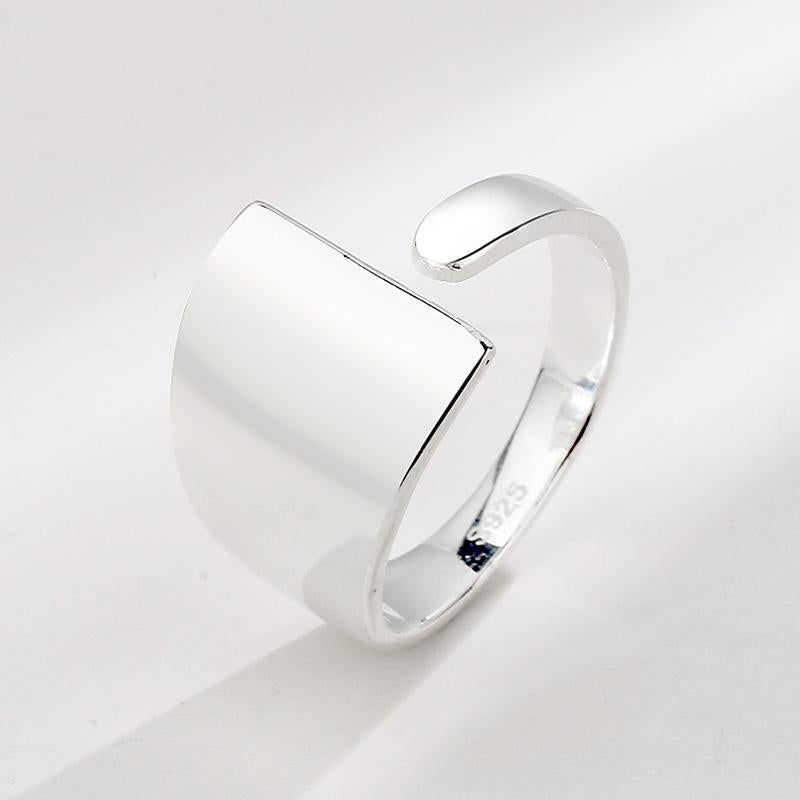 S925 Sterling Silver Irregular Geometric Ring Women's Open Ring-554(45%)