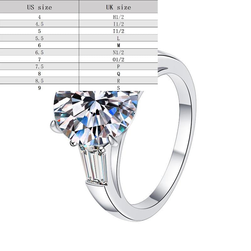 S925 Sterling Silver Pigeon Egg Ring Synthetic Moissanite Ring 5Carat-180(35%)