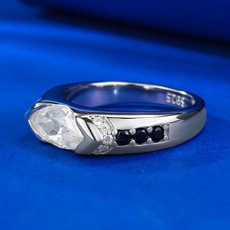 S925 Sterling Silver Marquise Cut Horse Eye Ring 5*10mm 6A Cubic Zirconia Ring fashion jewelry accessory woman girl promise ring-412(35%)