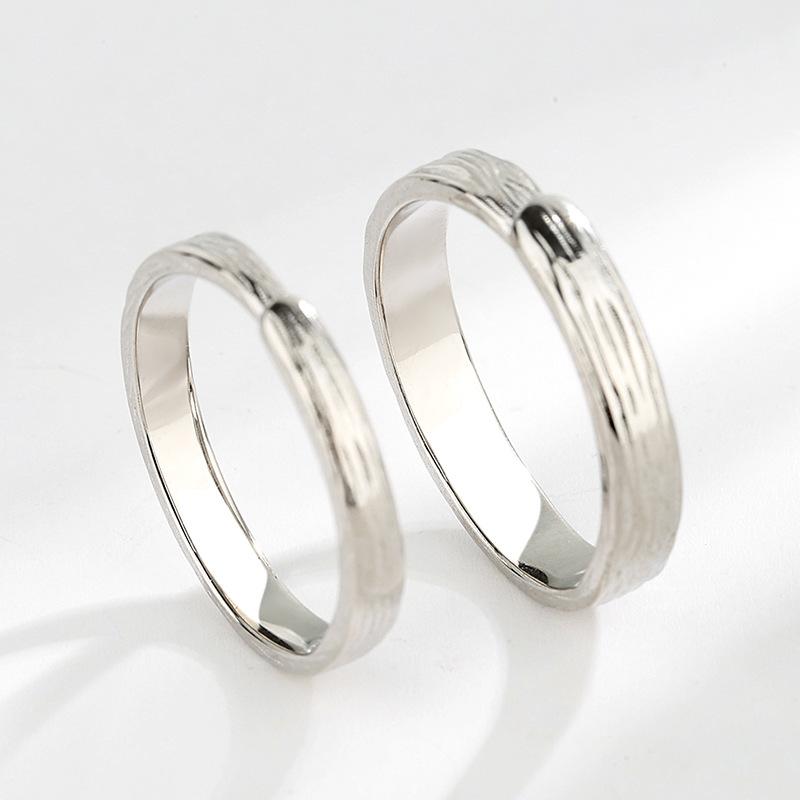 S925 Sterling Silver Couple Rings Pair Ring - 558 weddingring(45%)