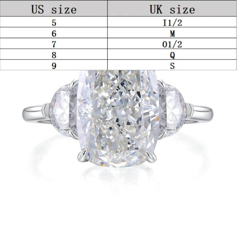 S925 Sterling Silver Ice Flower Cut Pigeon eggs Ring 9*13 8A Cubic Zirconia Ring fashion jewelry accessory woman girl promise ring-363(35%)