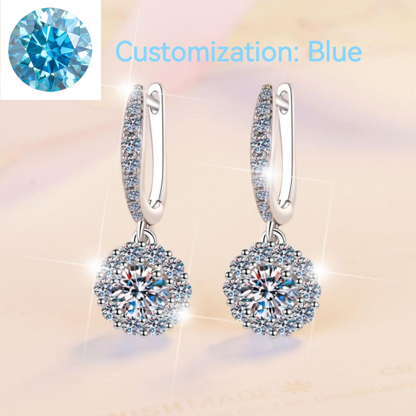 S925 Sterling Silver Flower Dangling Earrings Round Earrings Daily Life Earrings-607(35%)