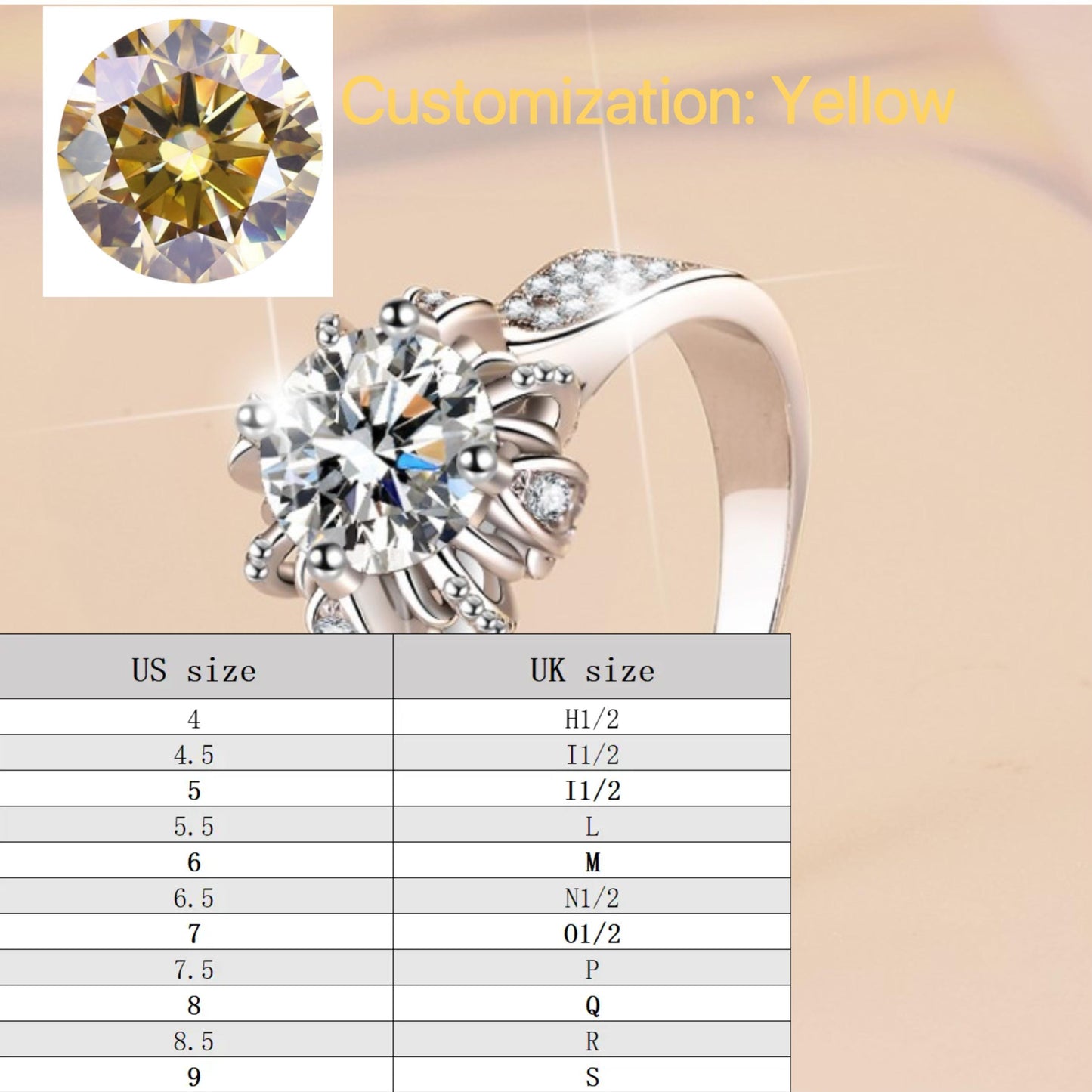 925 Sterling Silver Rose Bud Ring Synthetic Moissanite Ring fashion jewelry accessory woman girl promise ring-393(35%)