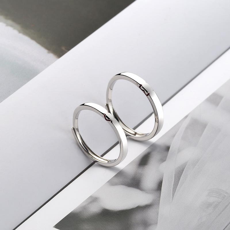 S925 Sterling Silver Love Couple Open Ring-493 weddingring(45%)