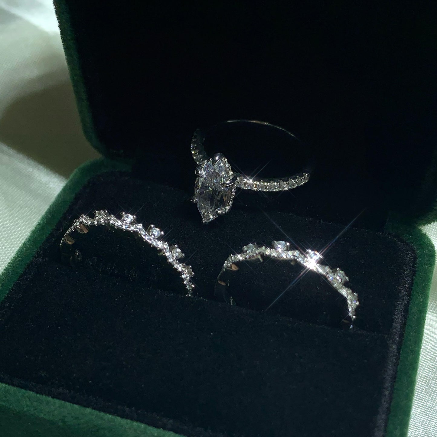 S925 Sterling Silver Marquise Cut Horse Eye Ring 6*12mm 8A Cubic Zirconia Ring fashion jewelry accessory woman girl promise ring-108(35%)