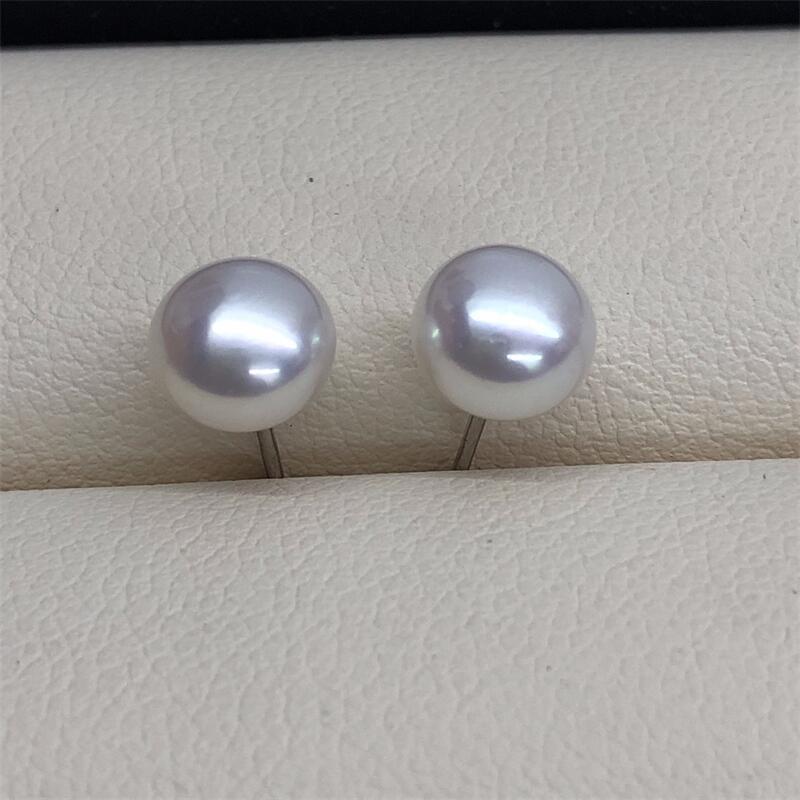 44. Nature Pearl S925 Silver Earrings /High light Slightly blemished natural freshwater pearl freshwater pearl real pearl natural pearls