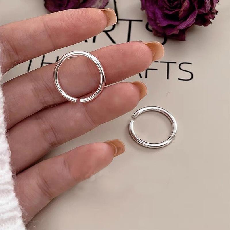 S925 Sterling Silver Simple Minimalist Open Ring for Women - 527(45%)