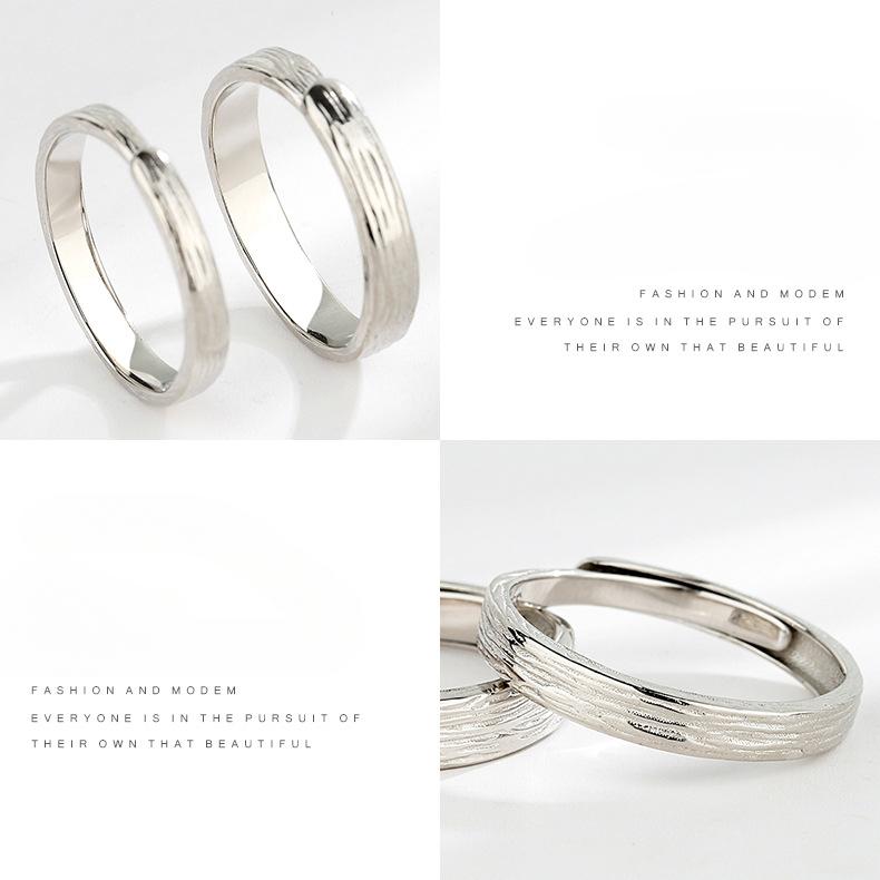 S925 Sterling Silver Couple Rings Pair Ring - 558 weddingring(45%)
