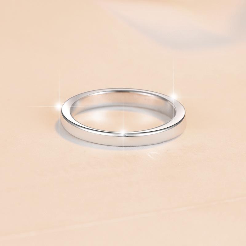 S925 Sterling Silver One-word Double Row Band Ring 6A Cubic Zirconia Ring-565(35%)