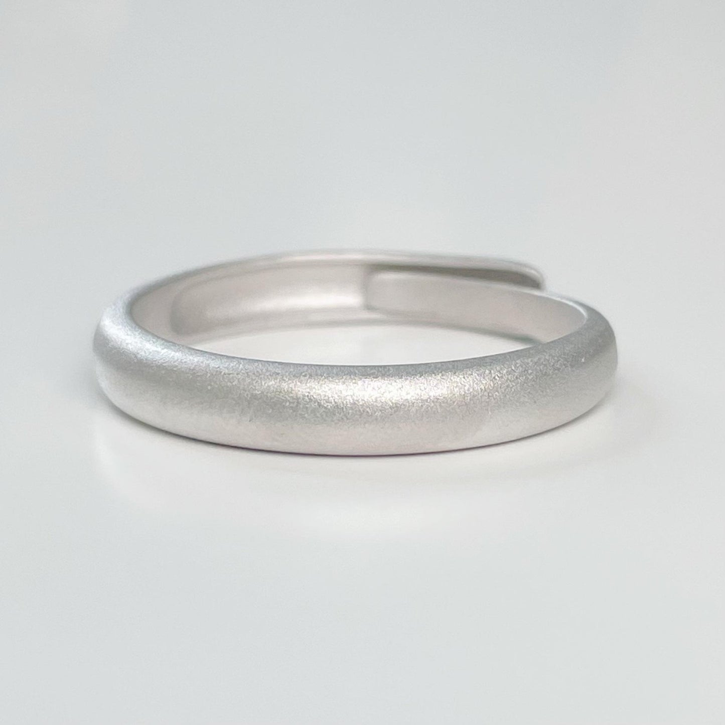 S925 Sterling Silver Matte Couple Rings Plain Band - 537 weddingring(45%)