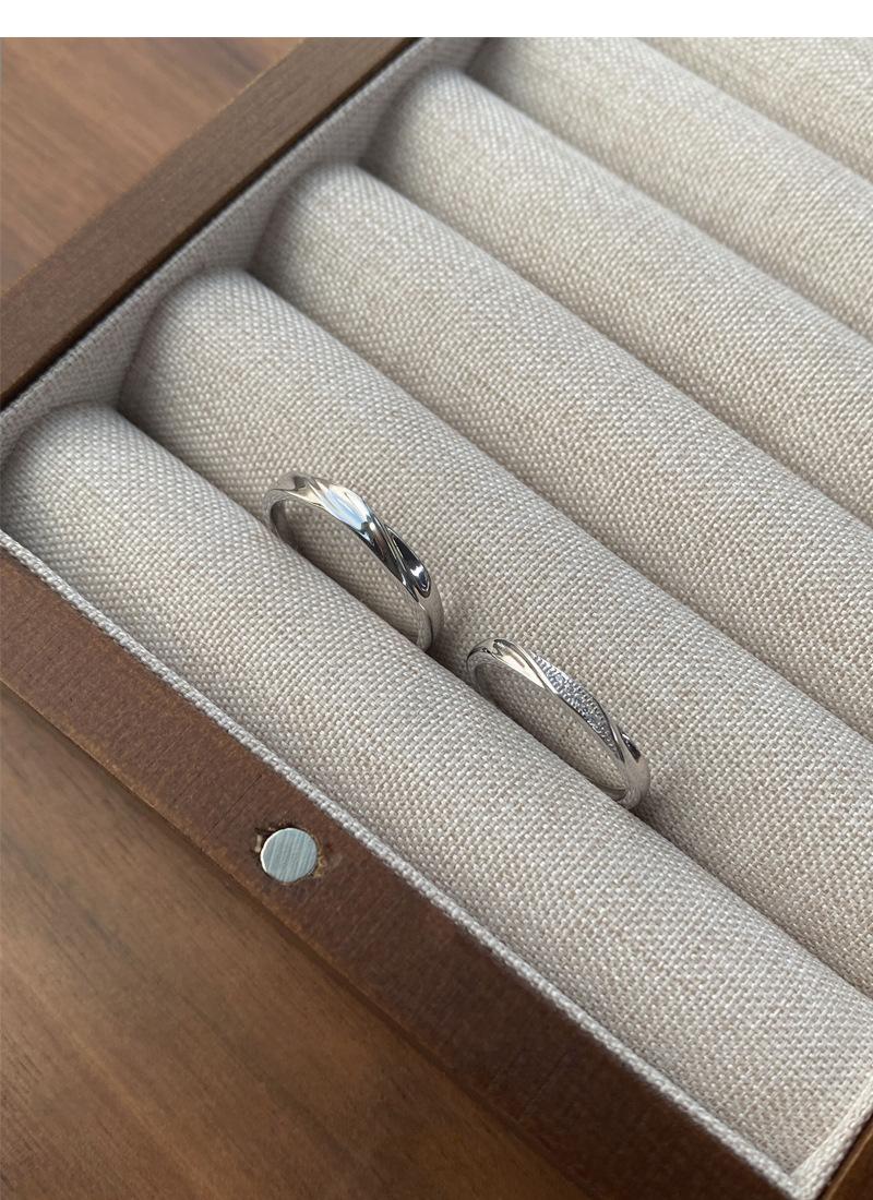 S925 Sterling Silver Simple Mobius Strip Couple Rings Plain Band -511 jewellery  with  meaning(45%)