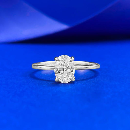 S925 Sterling Silver Oval Cut Ring 5*7mm 6A Cubic Zirconia Ring-573(35%)