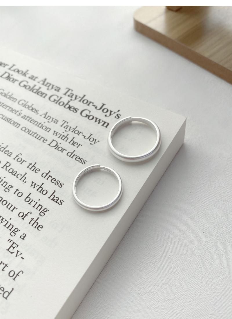 S925 Sterling Silver Vintage Matte Frosted Plain Band Couple Rings Wedding ring- 477(45%)