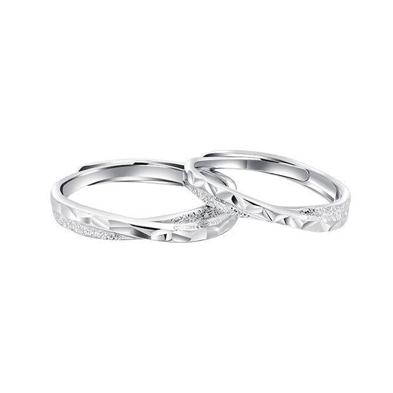 S925 Sterling Silver Niche Simple Matte Unisex Couple Rings Personality Fashion Light Luxury Pair Rings -630 jewellery  with  meaning(45%)