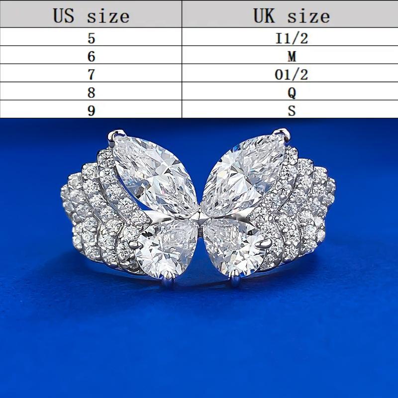 S925 Silver Horse Eye Cut Phantom Butterfly Ring 6A Cubic Zirconia Ring fashion jewelry accessory woman girl promise ring -269(35%)