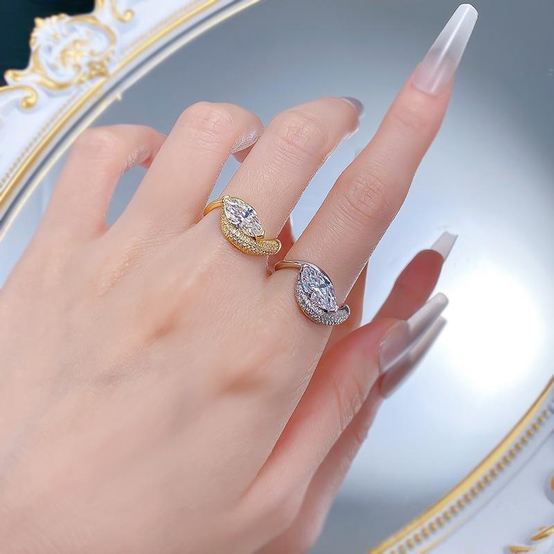 S925 Sterling Silver Marquise Ring 6*12mm 6A Cubic Zirconia Ring fashion jewelry accessory woman girl promise ring-287(35%)