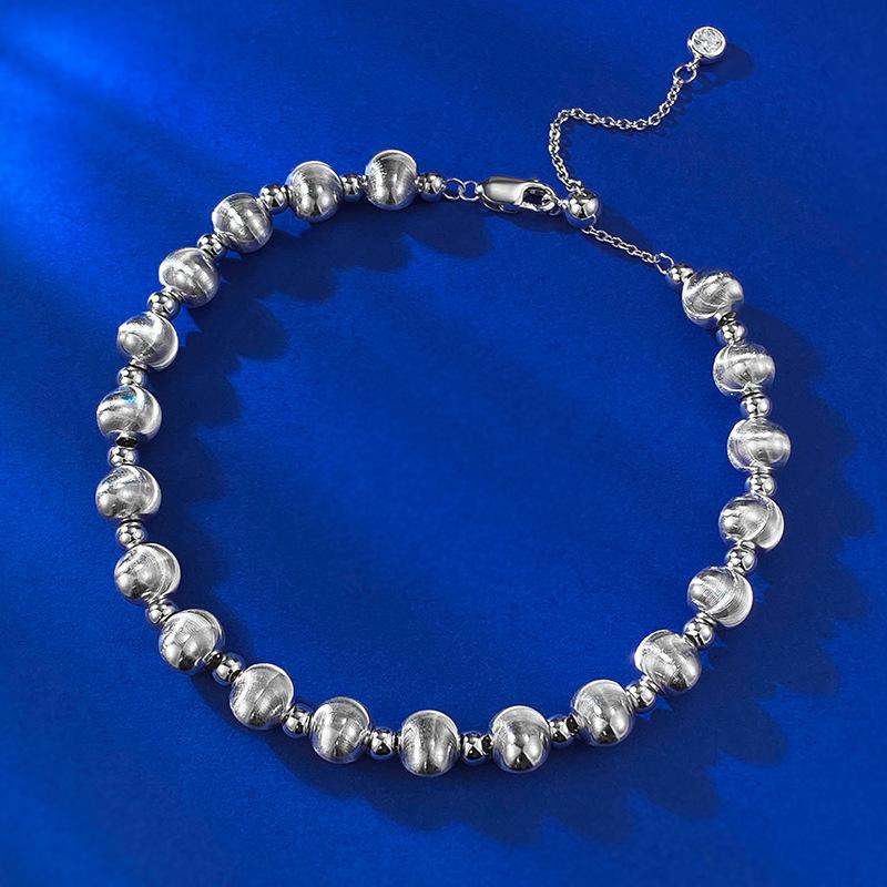 S925 Sterling Silver Cat Eye Beads Bracelet-310(45%)