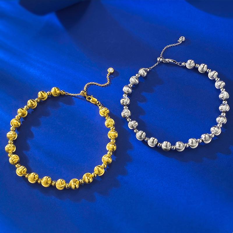 S925 Sterling Silver Cat Eye Beads Bracelet-310(45%)