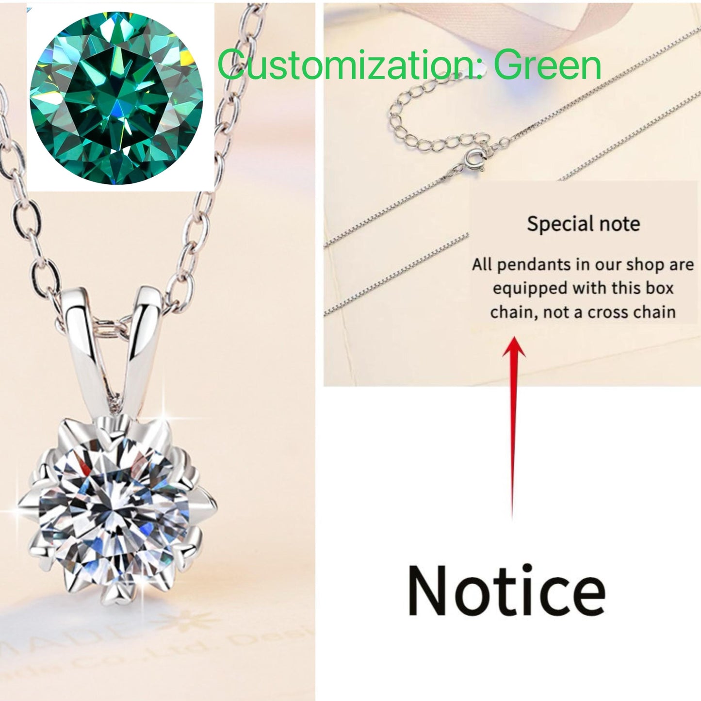 7. S925 Sterling Silver Snowflake Necklace Synthetic Moissanite Necklace